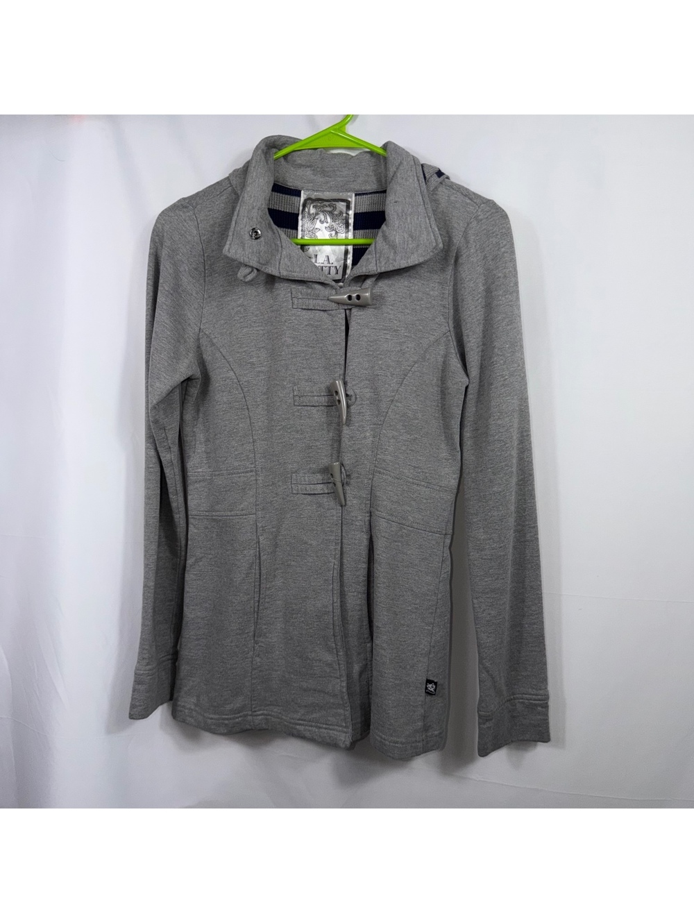 L.A. Kitty Women’s S Gray Toggle Hooded Jacket